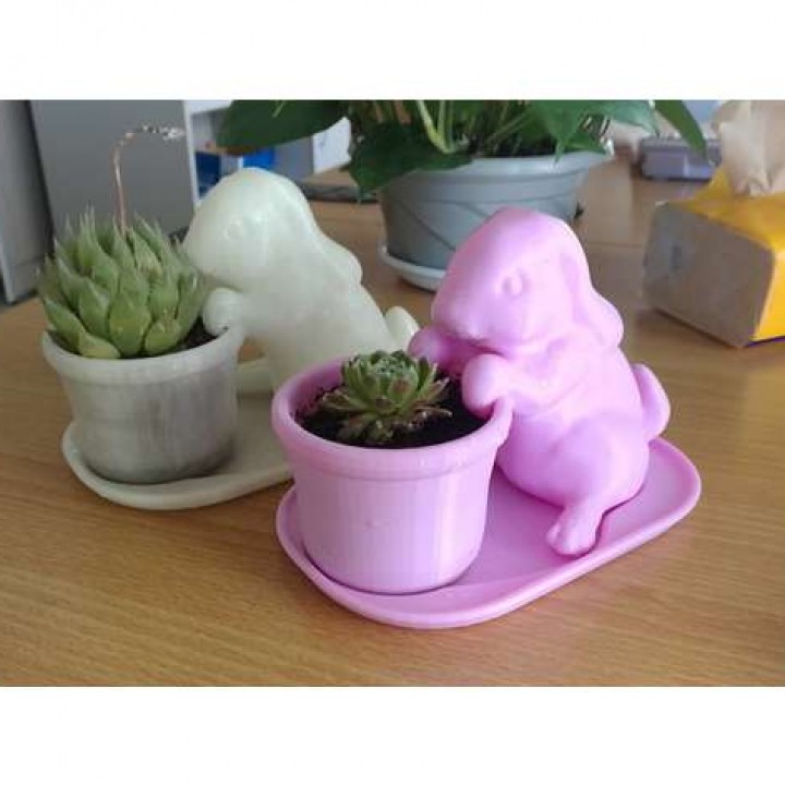 Bunny Planter Bunny Figurine Planter Ceramic Bunny Planter Bunny Vase