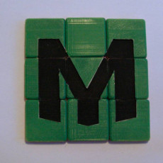 Picture of print of 2 layers sliding puzzle