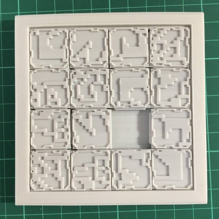 3d Print Of Ruins Of Alph Puzzle Self Contained Sliding Puzzle By Mpay
