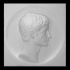 Relief head of Emperor Augustus image