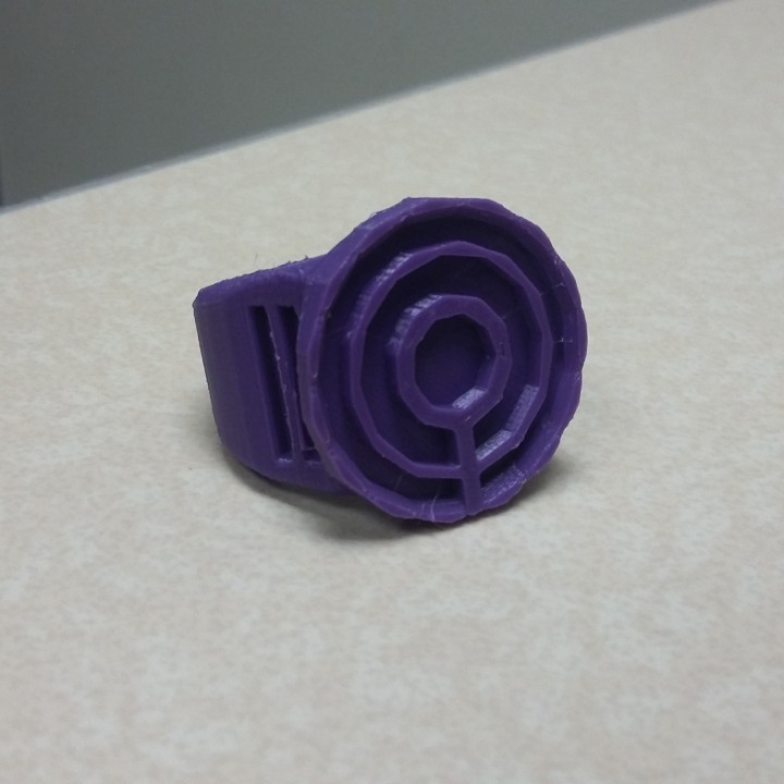 Purple Resin made in USA Ultraviolet Lantern Movie Ring 
