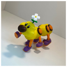 Picture of print of Wiggler from Mario games - multi-color
