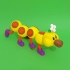 Wiggler from Mario games - multi-color image