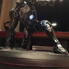 Picture of print of Iron Man MK42 - Super Hero Landing Pose --- with lights This print has been uploaded by Albert Albertsen