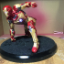 Iron Man MK42 - Super Hero Landing Pose --- with lights print image