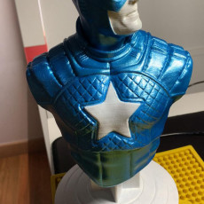 Picture of print of Captain America bust