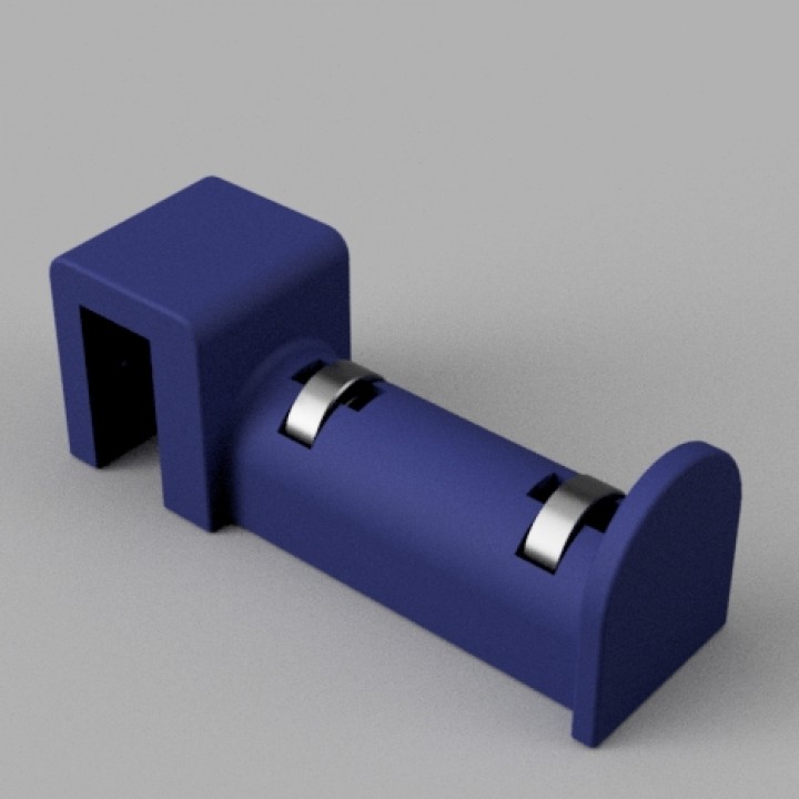 3D Printable Simple spool holder for 3DPN's 1x2 shelf, optional bearings  and screws by Daniel
