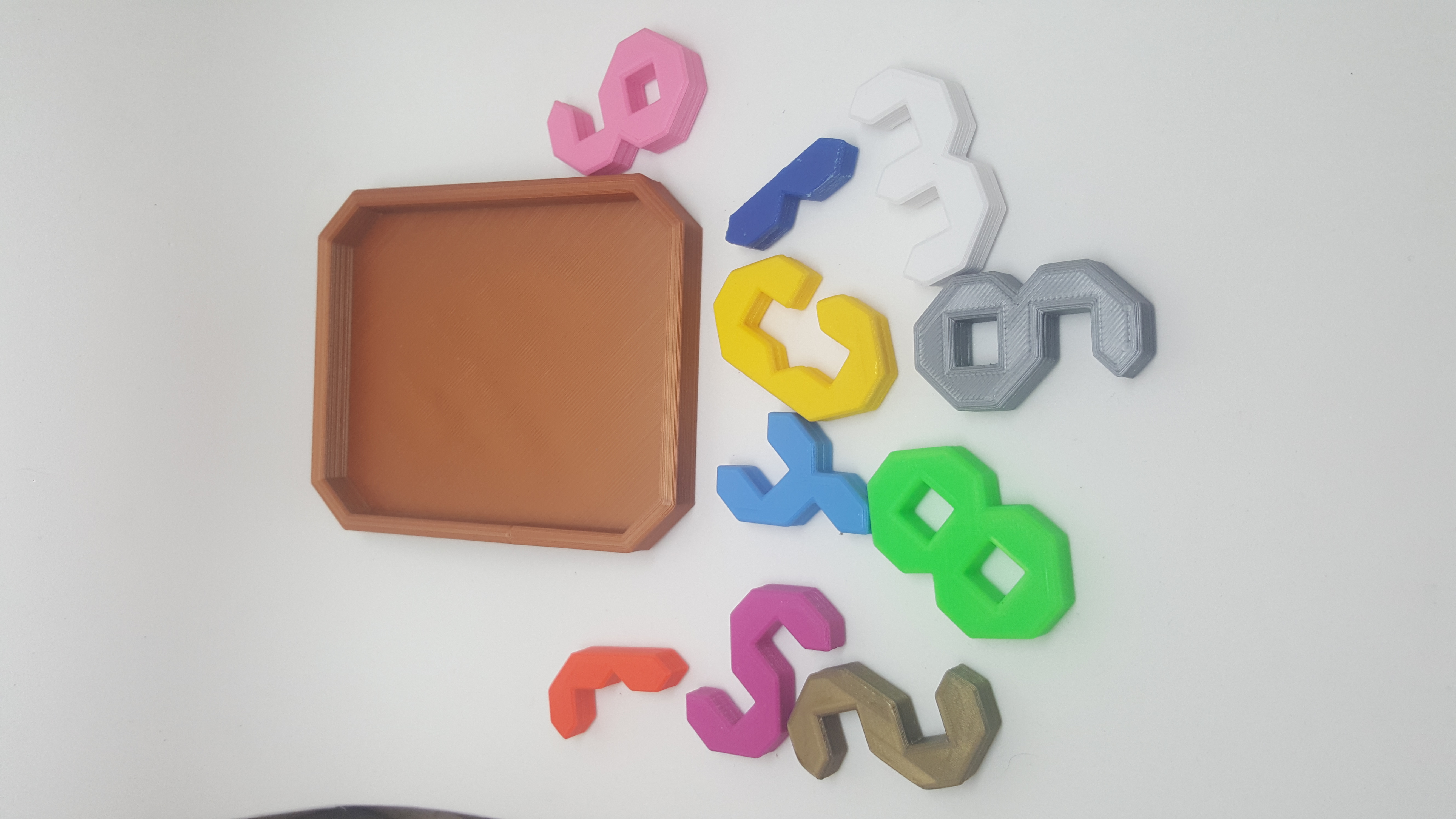 3D Printable 10 Digits Puzzle (Tricky Number Puzzle) by Felix Schuler