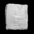 Funerary stele with a seated woman image