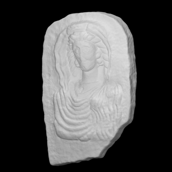 Funerary stele of a veiled woman
