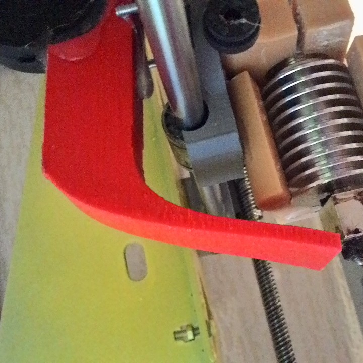 Extended blowout filamena for mounting at the rear of the carriage X axis for PRUSA i3 steel FRANKINSHTEIN.