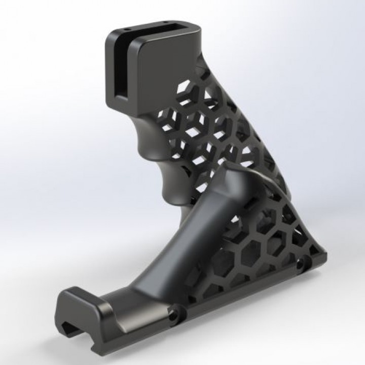 3D Printable AR-15 HexCut Grip Combo by Mii3D