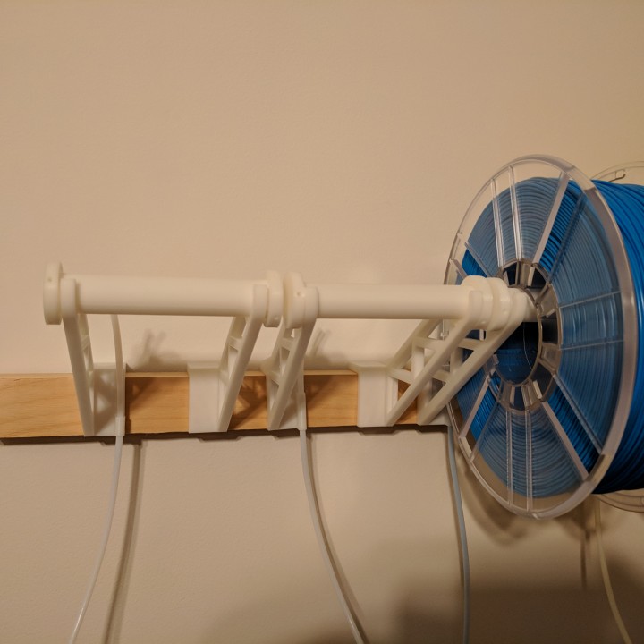 1x Anything Filament Hanging Bracket with Bowden Tube to feed any printer at any input angle
