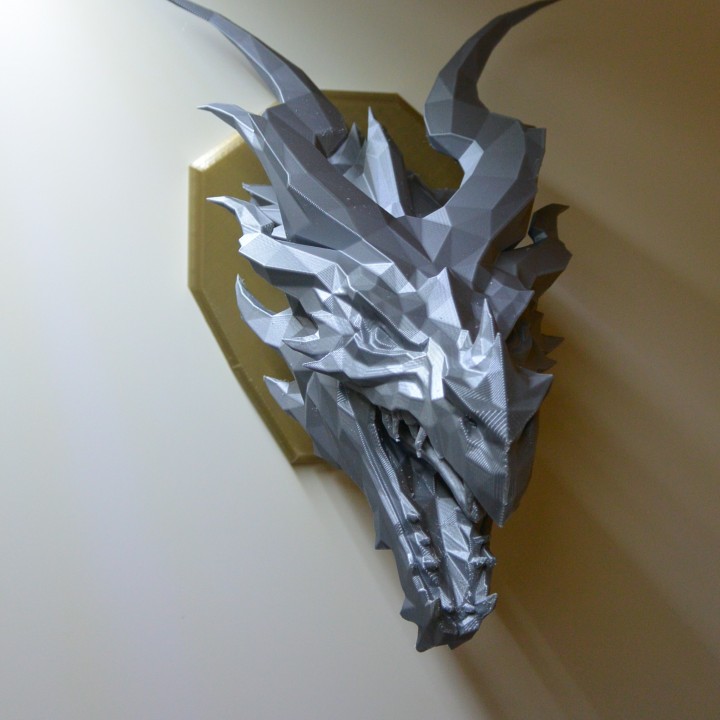 3d Printable Skyrim Alduin Dragon Wall Trophy By Raffo San