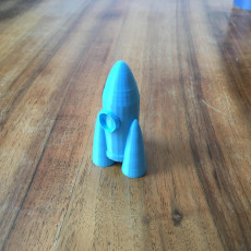 Picture of print of rocket ship