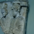Fragmentary funerary stele with a farewell scene image
