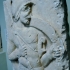Funerary stele of a Greek hoplite image
