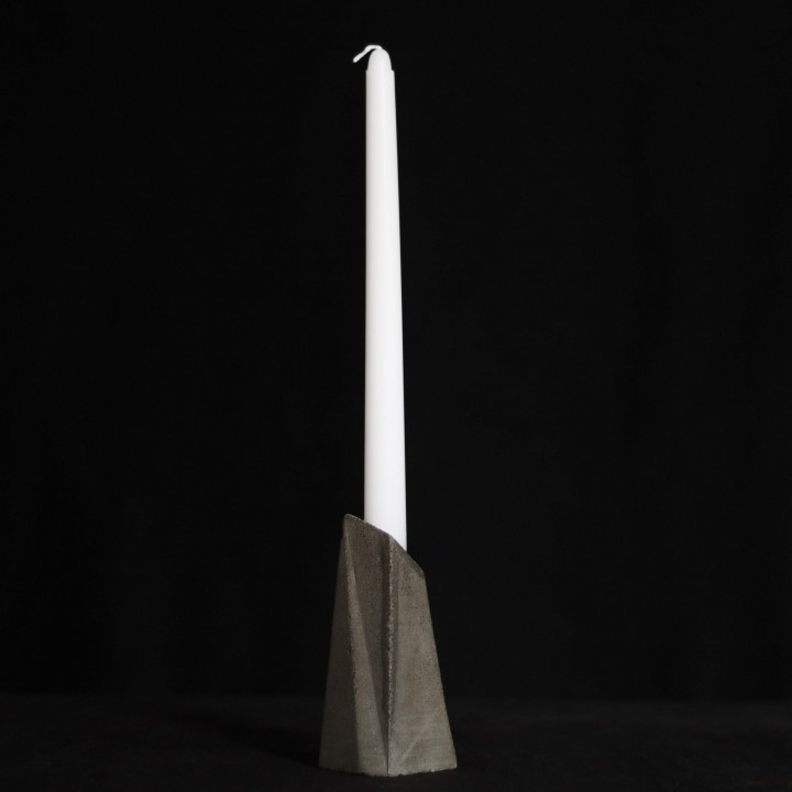 Faceted Geometric Candle Holder - Concrete Mould