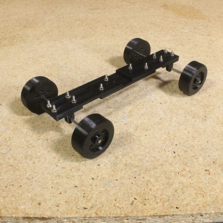 1/24-1/25 Scale Adjustable Mock-Up Chassis for RC, Model, and Slot Car Bodies