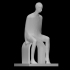 Abstract seated man image
