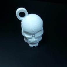 Picture of print of skull key chain