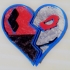 Harley and Joker heart for keychain or pendant two parts v2 image