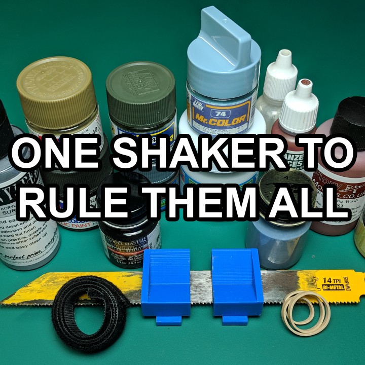 3D Printable Universal Hobby Paint Shaker by William Hayden