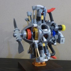 Picture of print of Radial Engine, 7-Cylinders, Cutaway This print has been uploaded by Hector Burak
