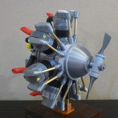 Picture of print of Radial Engine, 7-Cylinders, Cutaway This print has been uploaded by Hector Burak