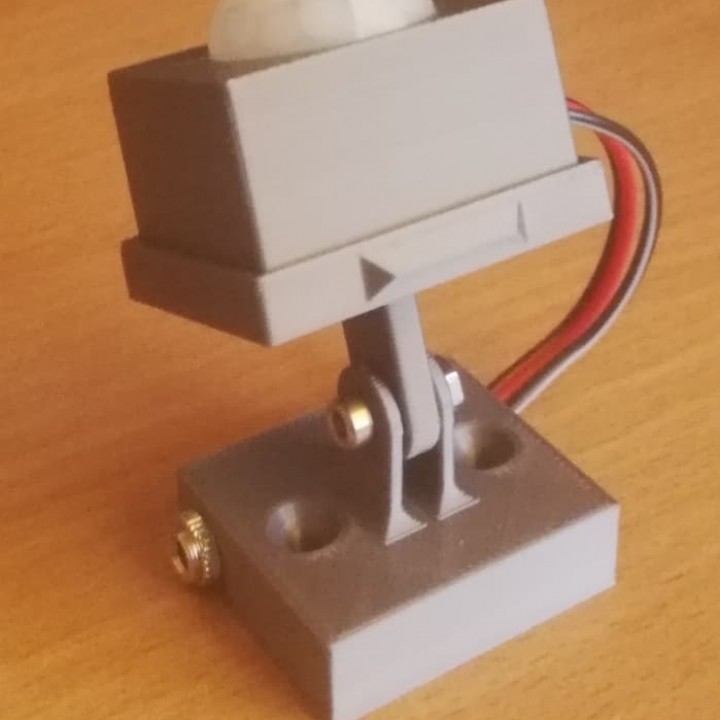 HC-SR501 PIR sensor case with angle mount and a jack connector