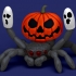 Halloween pumpkin peacock spider image