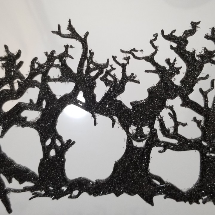Creepy Halloween Tree Silhouette