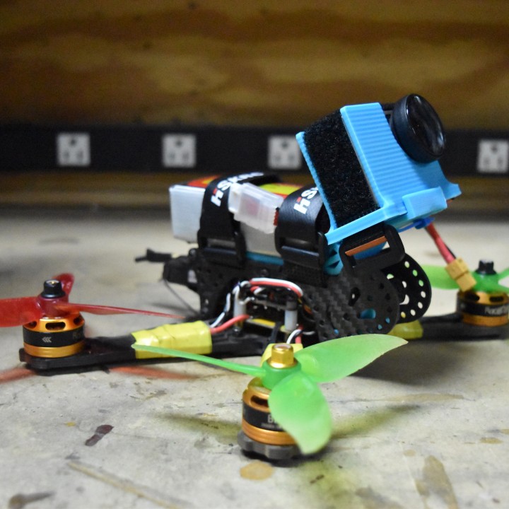 3d Printable Gopro Hero 3 Drone Mount 30 Degrees By Aiden Taylor