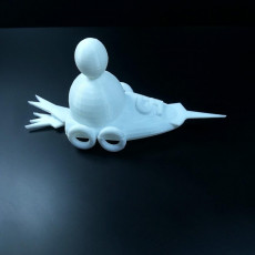 Picture of print of alien in nitro powered car