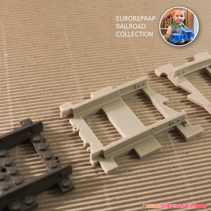 LEGO to "Euroreprap Railroad System" track adapter