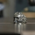 Classical Masonic ring with a skull 3d model for 3d printing image