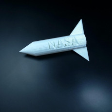Picture of print of NASA rocket