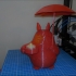 Totoro Tea Candle Holder With Umbrella print image