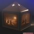 Christmas lantern with lithopanes - (for electric light sources) image