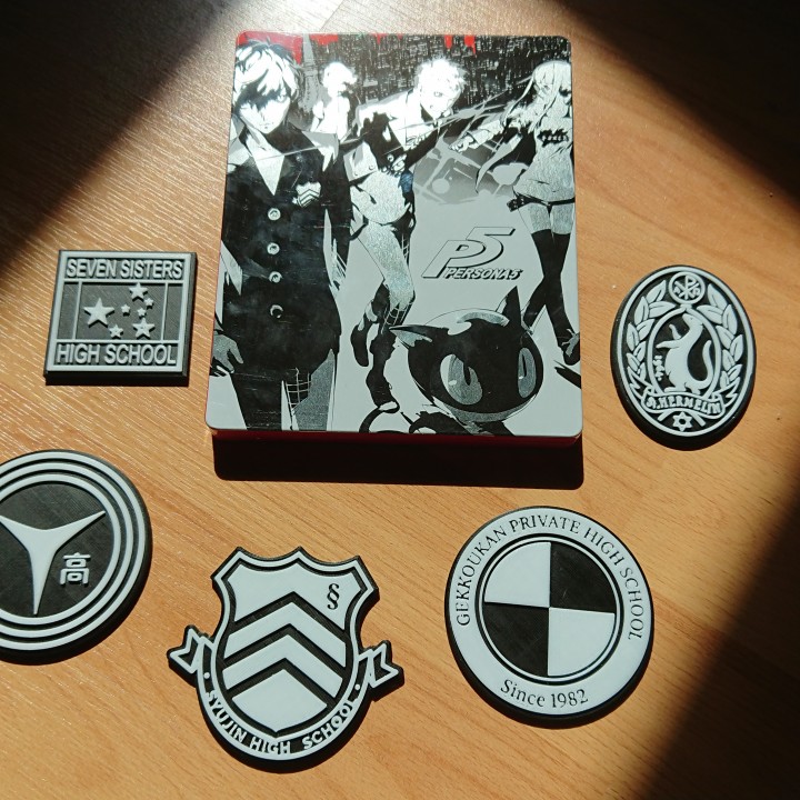 Persona High School Badges