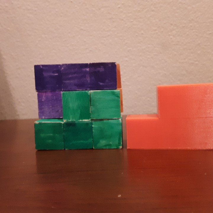 Green Puzzle Cube Block