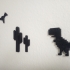 T-Rex google chrome pixel art image