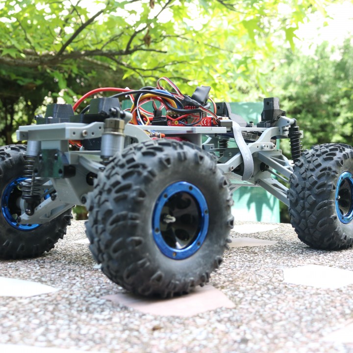 3D MyRCCar 1/10 Chassis Updated. Customizable chassis for Monster Truck, or Scale RC Car by Dlb