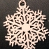 Snowflake earrings or christmas tree decorations image