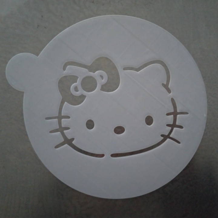 Cute Hello Kitty Cake Stencil