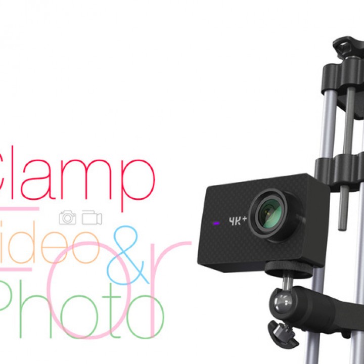 Clamp for vertical use. Photo and video shooting