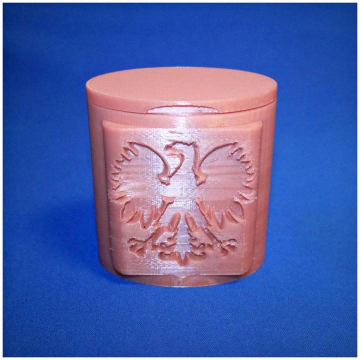 Poland Seal on Pill Bottle and Lid