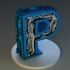Steampunk letter P image