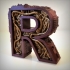 Steampunk letter R image