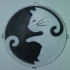Yin Yang Cat Fridge Magnet & Ornament / IEC3D image